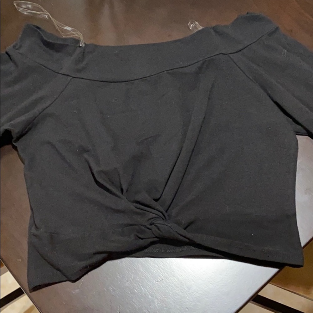 Black crop top